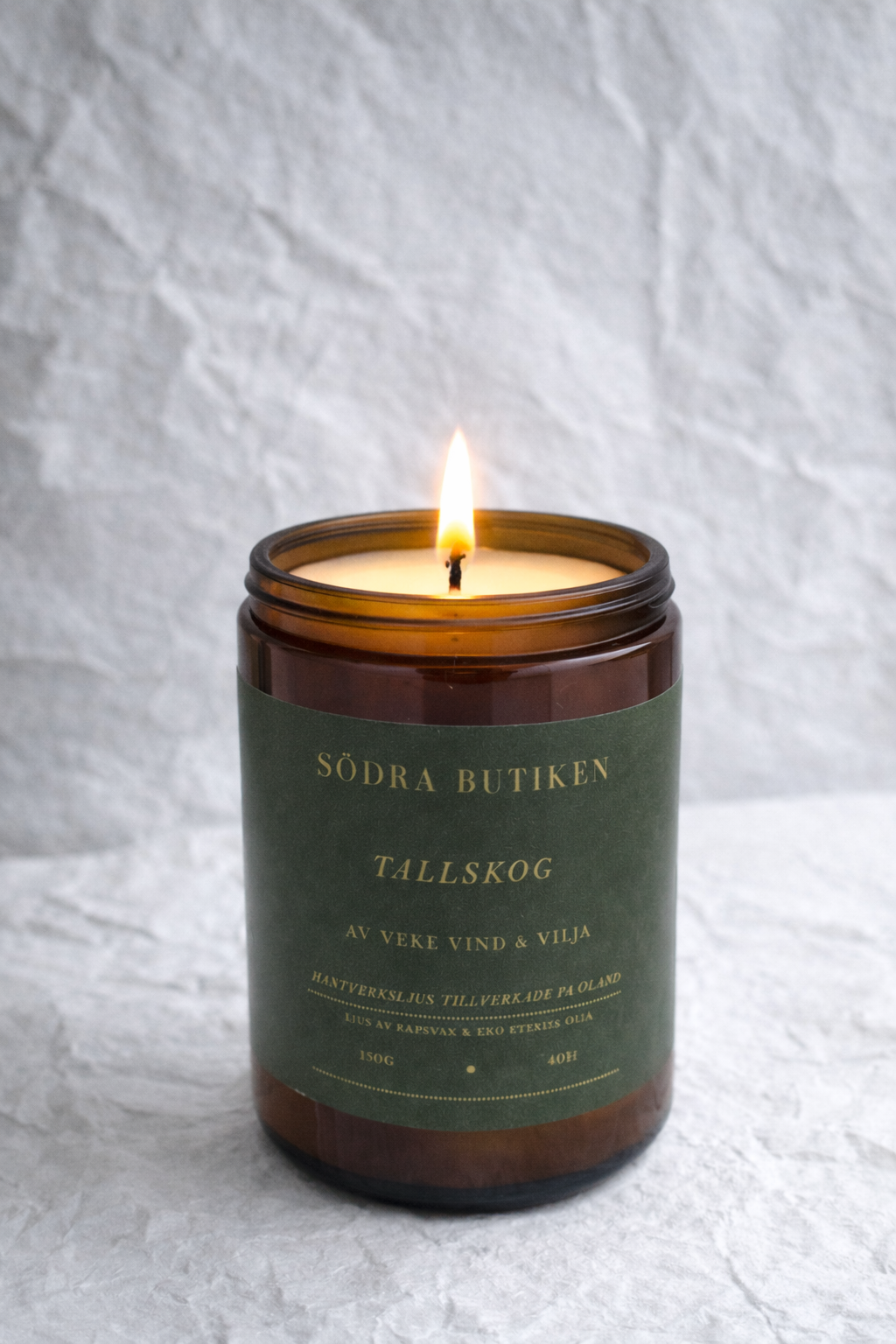 Vegetabiliskt doftljus med ekologisk doft